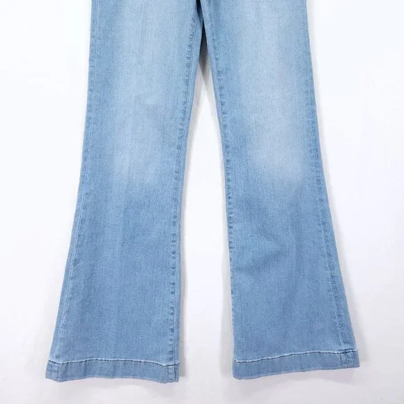 7 For All Mankind Dojo Tailorless Flare Leg Jean Size 25 Slim Evolution